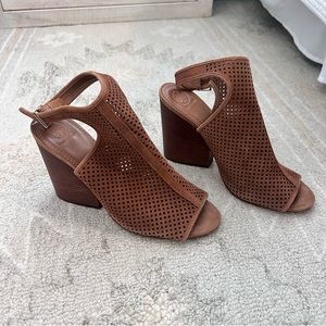 Tory Burch perforated suede wedges
